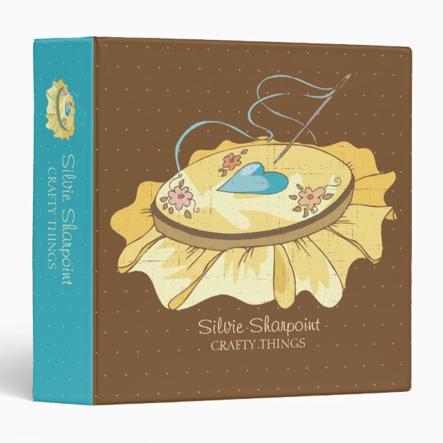 Classeur Fleurs faites sur commande de coeurs de cercle de (Devant/Côté)