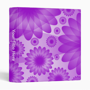 Classeur Fleurs géométriques - Violet