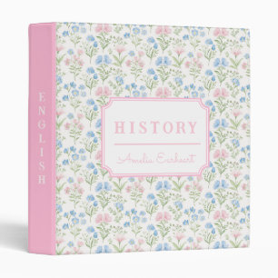 Classeur Fleurs Granmillennial Rose et Bleu Matière Scolair