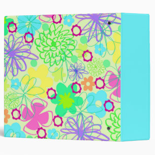 Classeur Fleurs graphiques