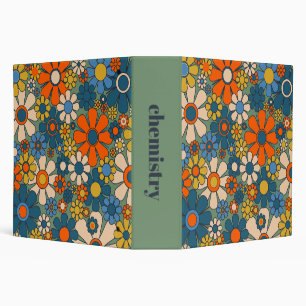 Classeur Fleurs Jardin Rétro Modèle Floral Objet de l'école