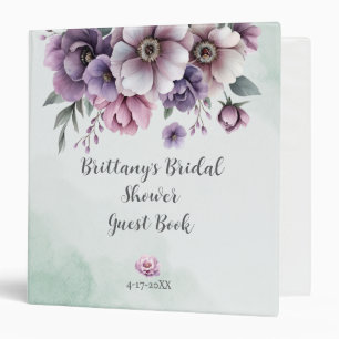 Classeur Fleurs Lavande et Vertes pour Réception de Mariage