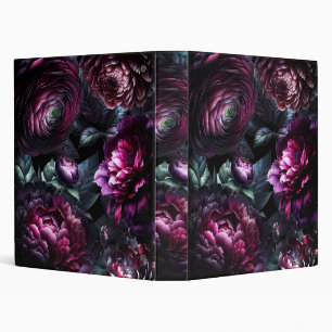 Classeur Fleurs noires audacieuses et lunatiques Jardin flo