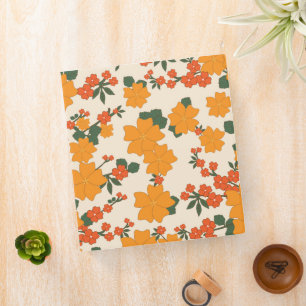 Classeur Fleurs Oranges, Motif Floral, Motif De Fleurs