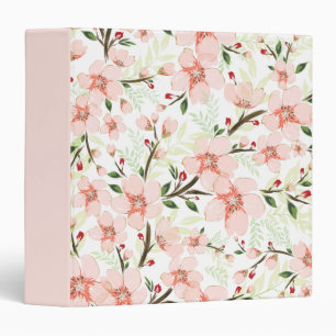 Classeur Fleurs roses