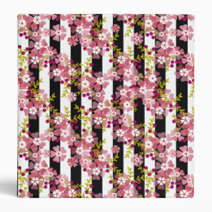 Classeur Fleurs roses