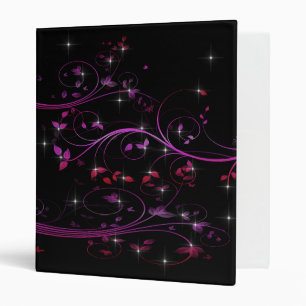 Classeur Fleurs roses chaudes