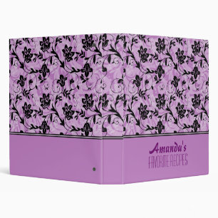 Classeur Fleurs roses, pourpres et noires