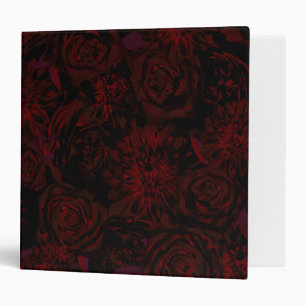 Classeur Fleurs rouges romantiques de jardin sombre gothiqu