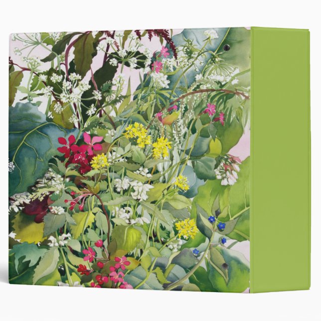 Classeur Fleurs sauvages avec la consoude et la lychnide (Dos/Côté)