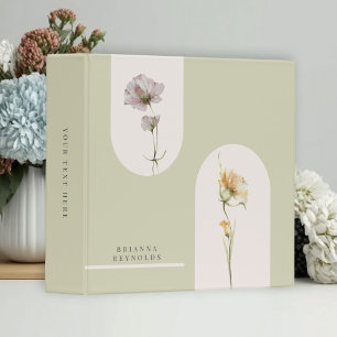 Classeur Fleurs sauvages Boho modernes simples sur Sage Gre