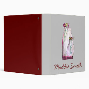 Classeur Fleurs sauvages d'aquarelle Whimsical en vase