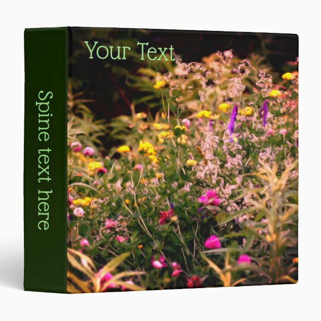 Classeur Fleurs sauvages En Photo Sur Le Terrain Peinture P (Devant/Côté)