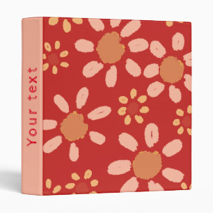 Classeur Fleurs sur l'illustration rouge