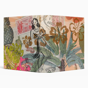 Classeur Fleurs Vintage Hula Coloré Hawaïen Tropical 