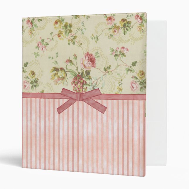 Classeur Fleurs vintages (Devant/intérieur)
