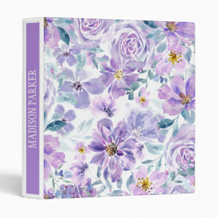 Classeur Fleurs violettes