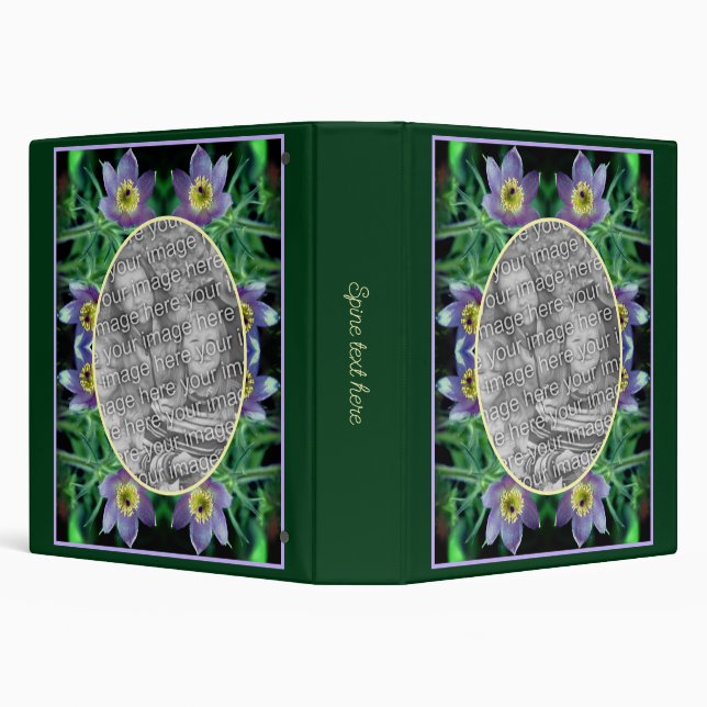 Classeur Fleurs violettes Pasque Créer Votre Propre Photo (Arrière-plan)