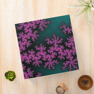 Classeur Flocon de neige turquoise et violet