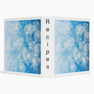 Classeur Flocons de Noël bleus