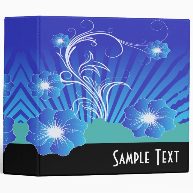 Classeur floral abstrait (Devant/Côté)