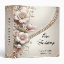 Floral and Pearl Embellishments Album Binder