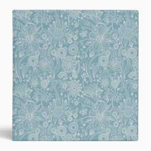 Classeur floral bleu