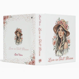 Classeur Floral Boho Girl Custom Name Binder