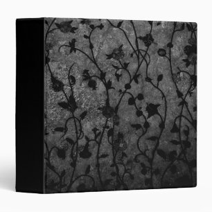 Classeur Floral d'antiquité gothique noir et blanc