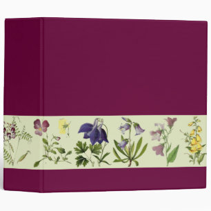 Classeur floral d'Avery de fleurs alpines