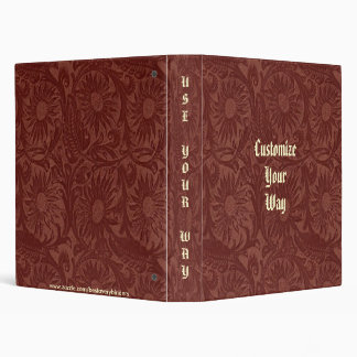 Classeur floral d'Avery d'impression de cuir