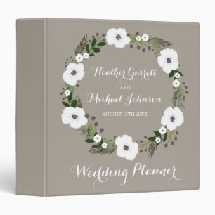 Classeur floral de wedding planner de guirlande