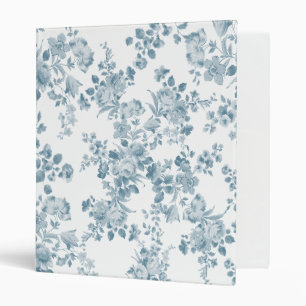Classeur Floral élégant de Bohème blanc bleu vintage