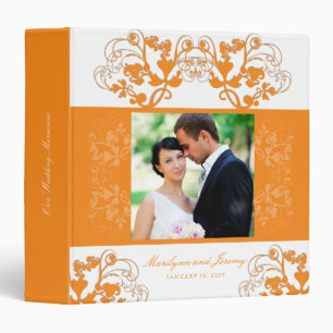 Classeur Floral Flourish Summer Orange Mariage Photo Classe
