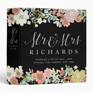 Classeur Floral Garden Mr & Mrs Mariage Album photo Classeu
