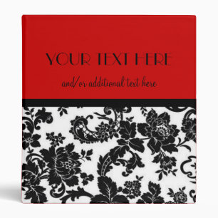Classeur Floral noir et blanc