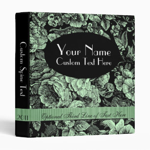Classeur floral personnalisé de 1"