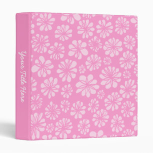 Classeur Floral rose (1 po)