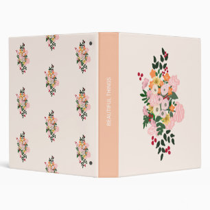 Classeur floral roux
