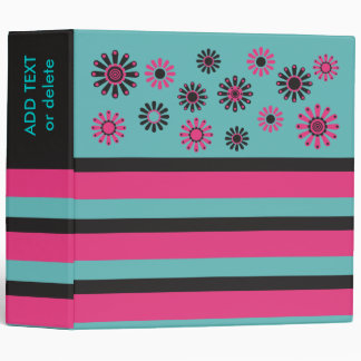 Classeur Floral sorbet 06 turquoise