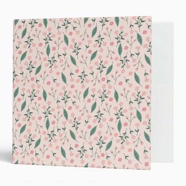 Classeur Floral vintage (Devant/intérieur)