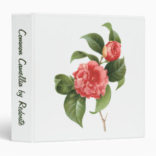 Classeur Floral vintage, Fleurs de Camellia Rose par Redout