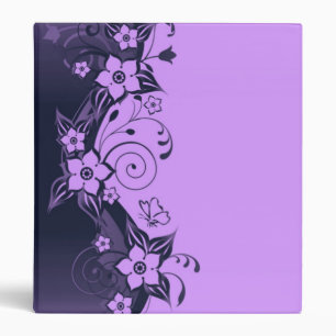 Classeur floral violet