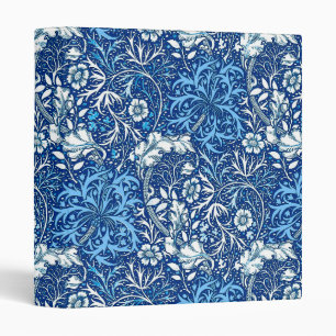Classeur Flore d'algues Art nouveau, bleu et blanc de Cobal