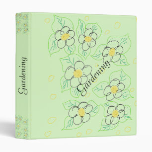 Classeur Flore d'art vert clair