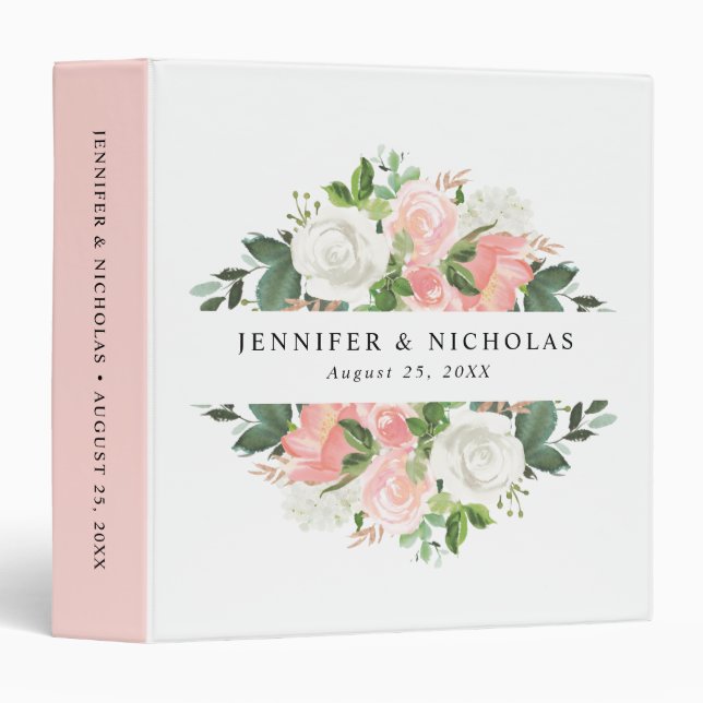 Classeur Flore de printemps | MARIAGE (Devant/Côté)