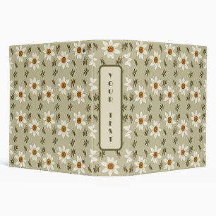 Classeur Flore décorative en blanc et beige