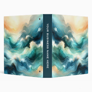 Classeur Flux d'océan doré Vagues abstraites