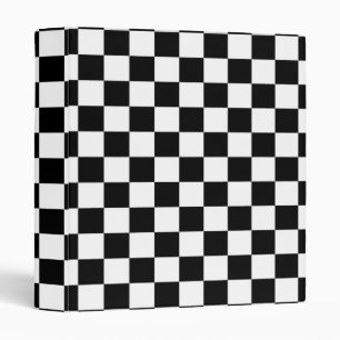 Classeur Fond damier noir et blanc
