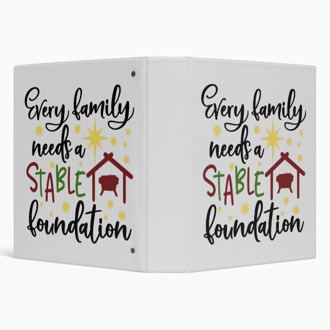 Classeur Fondation stable de Noël de la famille chrétienne (Arrière-plan)